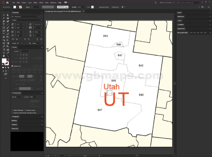 bespoke zip code map design