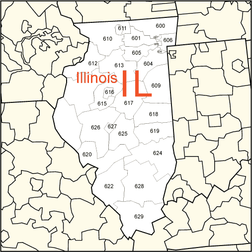 American State Boundary Maps From Illinois To Missouri